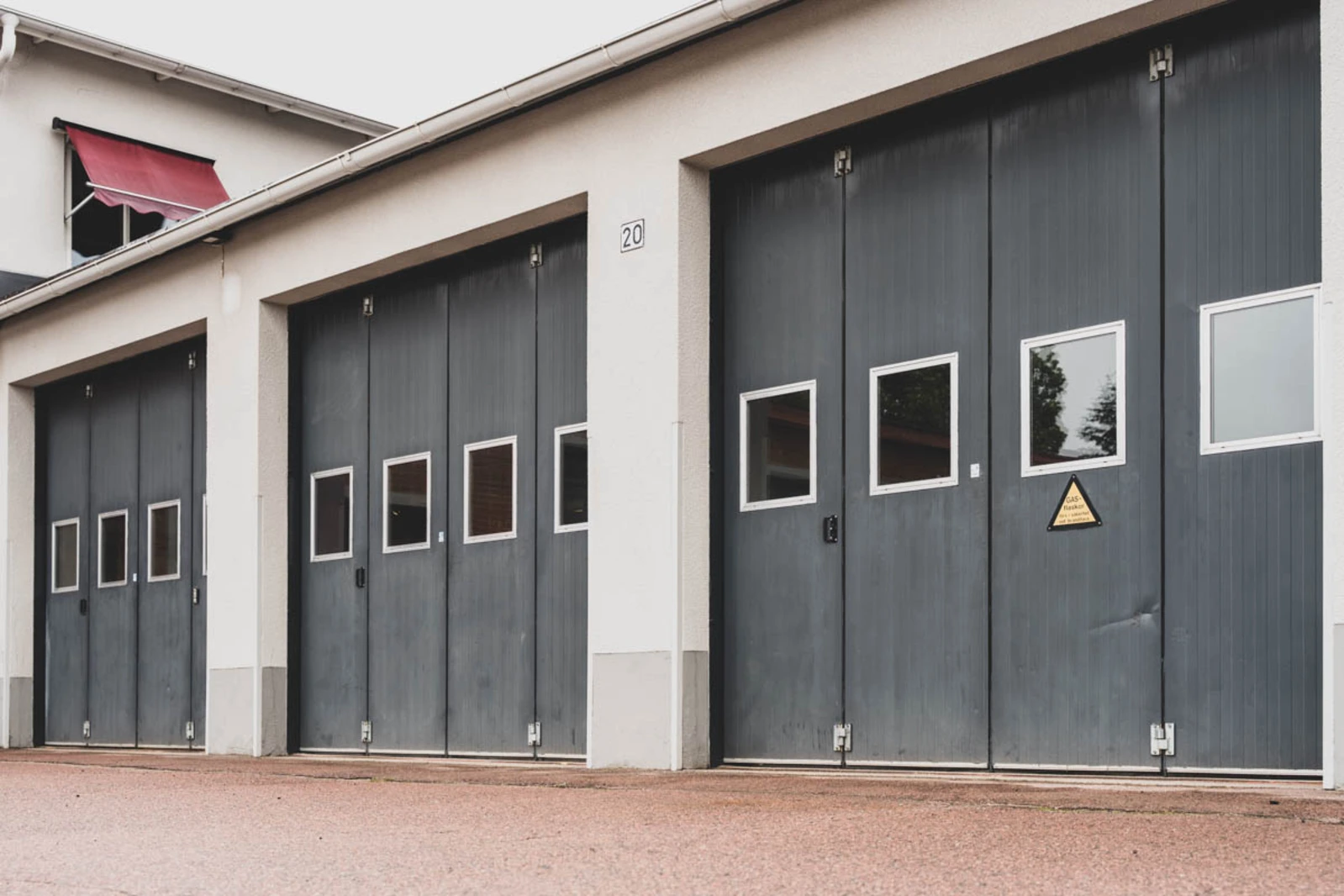 Refurbished bi-folding doors at Torsby fire station