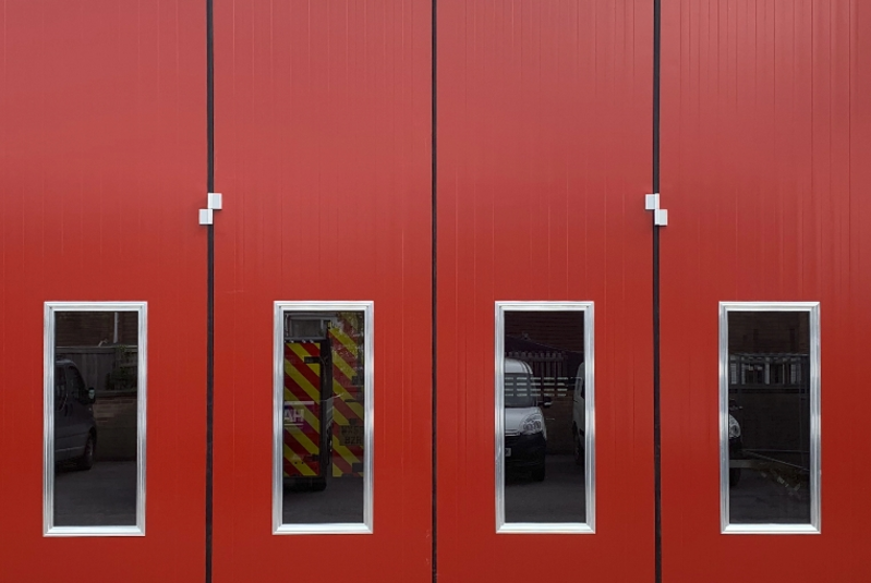 Security-rated industrial folding door from Torverk
