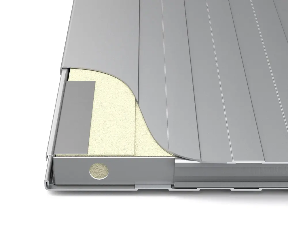 Torverks sandwich-built door panel is filled with polyurethane form that bonds all parts together