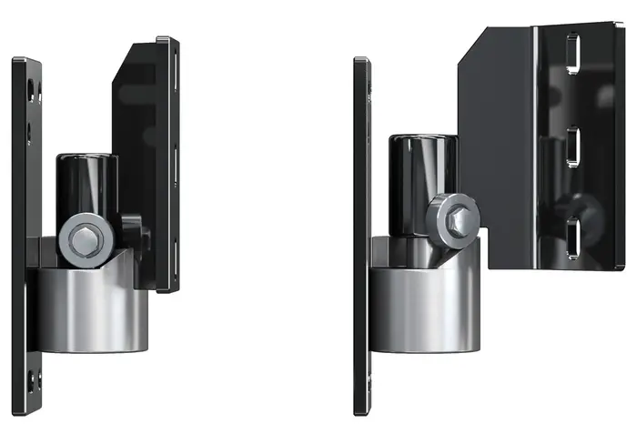 Lift-off hinges for folding doors reduce wear on floor seals.